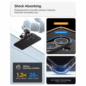 SPIGEN ümbris LIQUID AIR MAG ühildub MagSafe'iga SAMSUNG S26 jaoks matt must