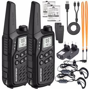 Baofeng BF-T25E raadiosaatjate komplekt, 2 tk, mustad