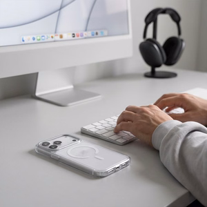 Tech-Protect MagStand MagSafe CC ümbris mudelitele iPhone 18 Pro / 17 Pro, läbipaistev