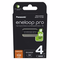 Laetavad patareid PANASONIC ENELOOP PRO AAA 930 mAh 4 tk (BK-4HCDE/4CP)