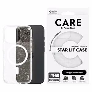 CARE by PanzerGlass Flagship Star Lit Ümbris iPhone 16 Pro 6.3" valge/valge MagSafe 1342