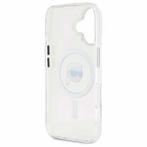 Karl Lagerfeld IML Metal Karl Head MagSafe Ümbris jaoks iPhone 16 Plus - valge