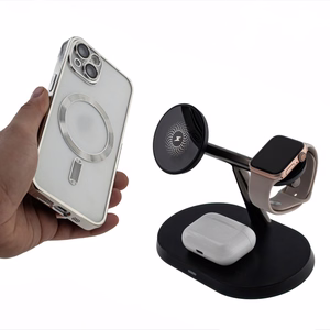 Maxlife MXWC-03 magnetiline traadita laadija 15W must 3in1