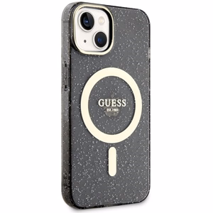 Guess GUHMP14MHCMCGK iPhone 14 Plus 6.7" чёрный/чёрный hardcase Glitter Gold MagSafe