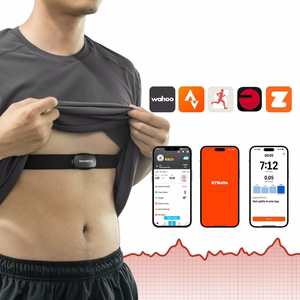 Rockbros HRM812 Bluetooth ANT+ pulsisensori vöö, IP67 – värv: must