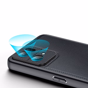 Dux Ducis Fino nailonist kattega ümbris Oppo Reno7 Pro 5G must