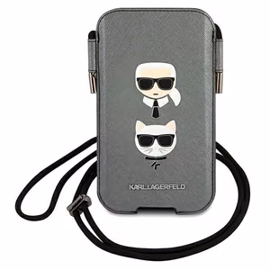 Karl Lagerfeld Saffiano Ikonik Karl&Choupette Head 6.1'' käekott - Hall