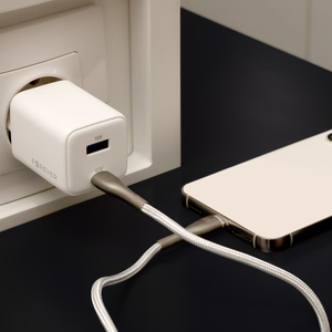 Forever TC-08-45AC GaN PD QC laadija 1x USB-C 1x USB 45W valge