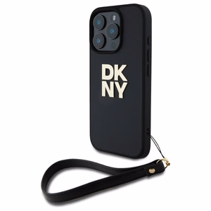 DKNY Wrist Strap Stock Logo iPhone 16 Pro Ümbris - Must