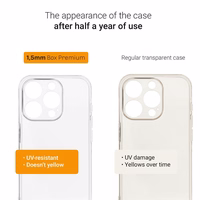 BOX PREMIUM 1,5 mm Ümbris jaoks IPHONE 12 Pro Max transprent must