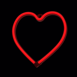 Neon LED Light HEART punane Bat + USB FLNE07 Forever Light
