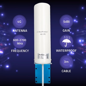 Qoltec 57044 4G LTE DUAL ringsuunaline välisantenn, 5 dBi