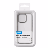 Rock Guard Series Ümbris jaoks Iphone 16 Plus läbipaistev-must