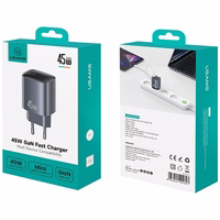 Võrgulaadija USAMS T66 45W GaN kiirlaadija tarnish