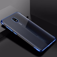 Selge värvi Case Gel TPU Electroplating raam Cover for Xiaomi Redmi 8A sinine