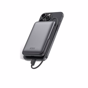 Ksix Magnetic Power Bank 10000 mAh 22.5W iPhone’i ja Apple Watchi jaoks, hall