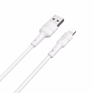 USB kaabel Borofone BX30 Lightning 1.0m silicone valge