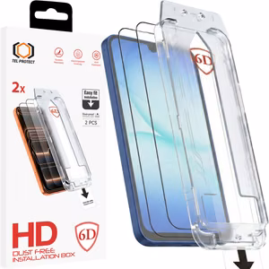 Tel Protect Dust-Free Easy Fit Full Glue 6D закаленное стекло для Samsung Galaxy A16/A17 4G/5G черное - 2 шт.
