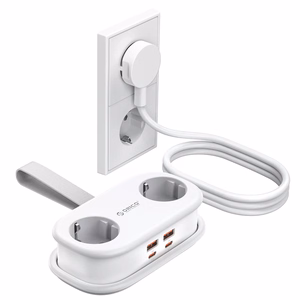 Orico AP3 65W GaN 6in1 Power Strip 2x AC + 2x USB-A + 2x USB-C - White