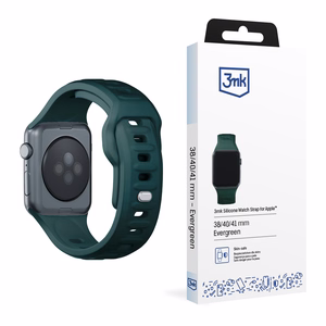 3mk silikoonrihm Apple Watchile, 38/40/41/42 mm, Evergreen, väike suurus