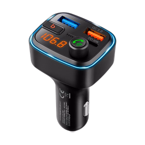Bluetoothi, 2 USB-pordi ja USB-C-ga auto FM-saatja