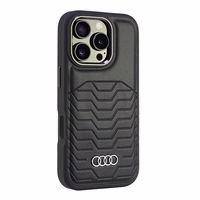 Audi Synthetic Leather MagSafe iPhone 16 Pro 6.3" must/must hardcase AU-TPUPCMIP16P-GT/D3-BK