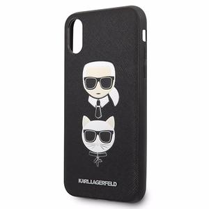 Karl Lagerfeld Saffiano Karl&Choupette Head ümbris jaoks iPhone X/XS - must