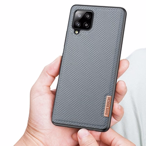 Dux Ducis Fino nailonist kattega ümbris Samsung Galaxy A42 5G hallile