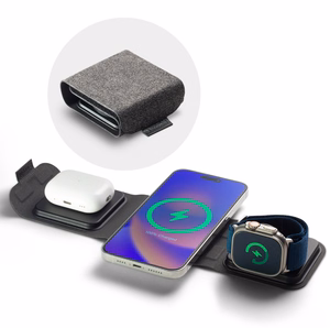 mophie 3in1 дорожное зарядное устройство MagSafe с адаптером EU, черный
