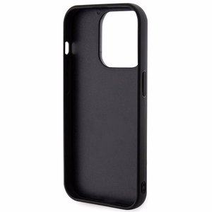 Karl Lagerfeld 3D Rubber Glitter Logo ümbris jaoks iPhone 15 Pro Max - must