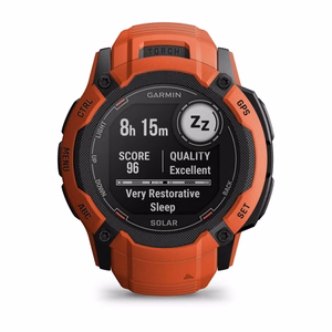 Garmin Instinct 2X Solar 2,79 cm (1,1") MIP, 50 mm, digitaalne 176 × 176 piksli puuteekraan, punane, GPS (satelliit)