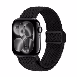 Crong Wave Band punutud Apple Watch rihm, 38/40/41/42 mm, must