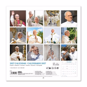 Wall calendar for 2027 Pope Leo XIV 30x30 cm