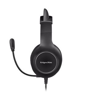 Kruger&Matz Gamer Kids mänguri peakomplekt lastele, must