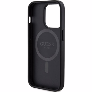 Guess ümbris jaoks iPhone 15 Pro Max 6,7" GUHMP15XG4GFRK must HC MAGSAFE PU 4G RING CLASSIC LOGO