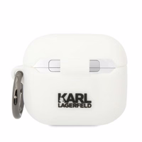 Karl Lagerfeld KLA3RUNCHH AirPods 3 cover valge/valge Silicone Choupette Head 3D