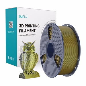 Sunlu PLA+ Silk kahevärviline filament (must ja kuldne)