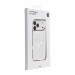 Case for iPhone 17 Pro Max / 18 Pro Max (low camera edge) Clear Fusion Mag Cover compatible with MagSafe white