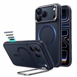 ESR Classic Hybrid MagSafe ümbris alusega iPhone 18 Pro / 17 Pro jaoks, tumesinine