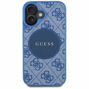Guess 4G Circle Classic Logo MagSafe ümbris jaoks iPhone 16 - sinine