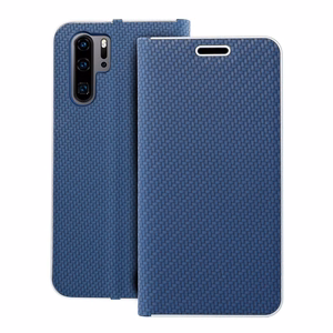 Flip чехол для Huawei P30 PRO Luna Book Carbon синий