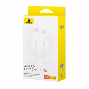 Baseus Superior Series 2 Fast Charging Data Cable Type-C to Type-C 30W 1m Moon valge