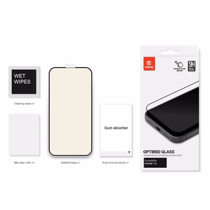 Закалённое защитное стекло Crong OptiRed Glass с фильтром синего света для iPhone 17e