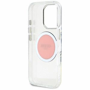 Guess IML Metal Colored Circle Classic Logo MagSafe ümbris jaoks iPhone 16 Pro Max - roosa