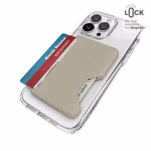Speck ClickLock magnetrahakott MagSafe'ile, Pale Oak / Dark Umber värvitoonis