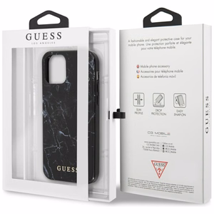 Guess Marble чехол для iPhone 12 mini - чёрный