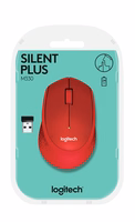 Logitech M330 Silent Plus juhtmevaba hiir punane