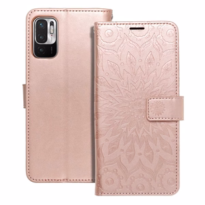 MEZZO Book ümbris jaoks XIAOMI Redmi Note 10 5G / Poco M3 Pro / Poco M3 Pro 5G mandala rose kuldne