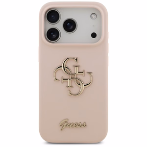 GUESS ümbris jaoks IPHONE 17 Pro GUHCP17LSC4GSMP (Silicone W/ Big 4G Script) roosa