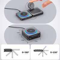 Blavec induktsioonlaadija BQI-04 Qi 15W magnetiline Magsafe 3 in 1 UniCharge (BQI04-QIMB) must